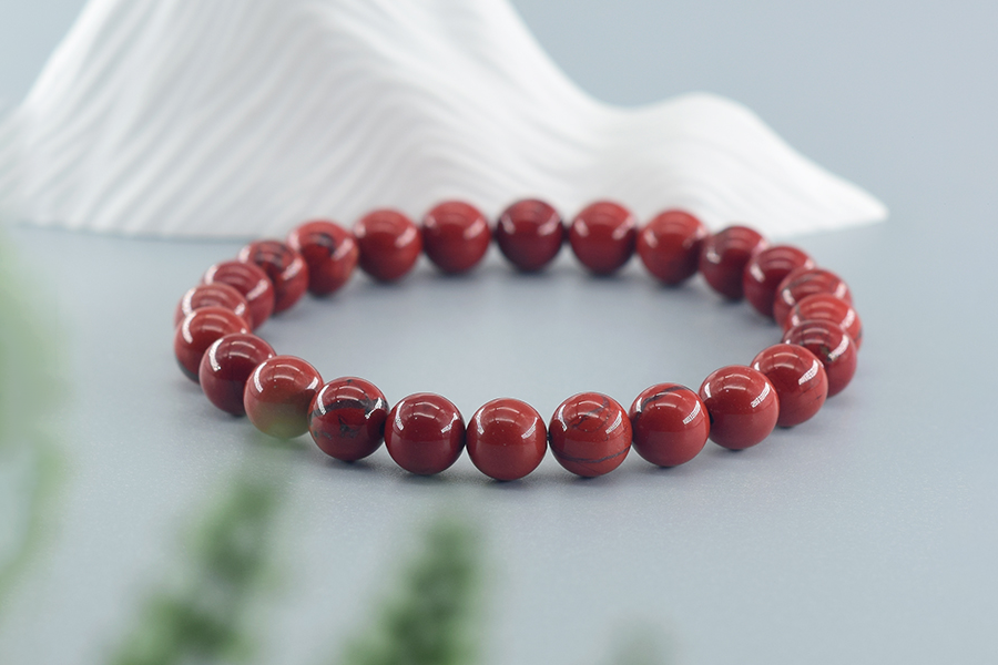 Handcrafted Red Jasper Wristband